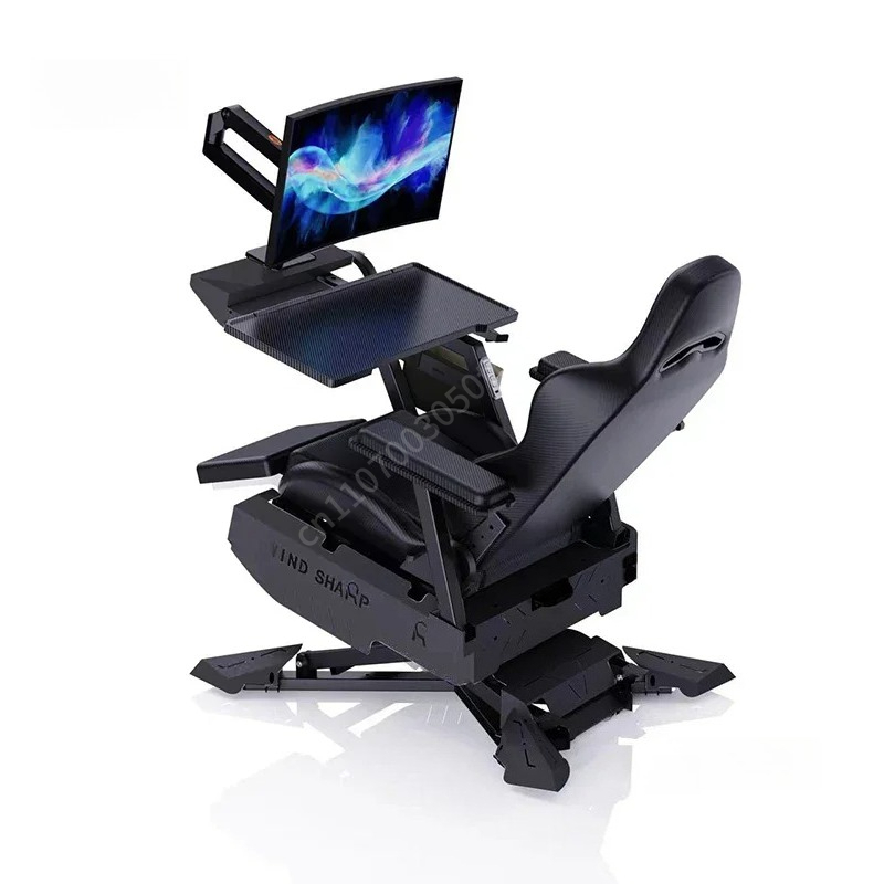 Monitor Stand - Postazione di Gioco Reclinabile, Sedia Ergonomica
