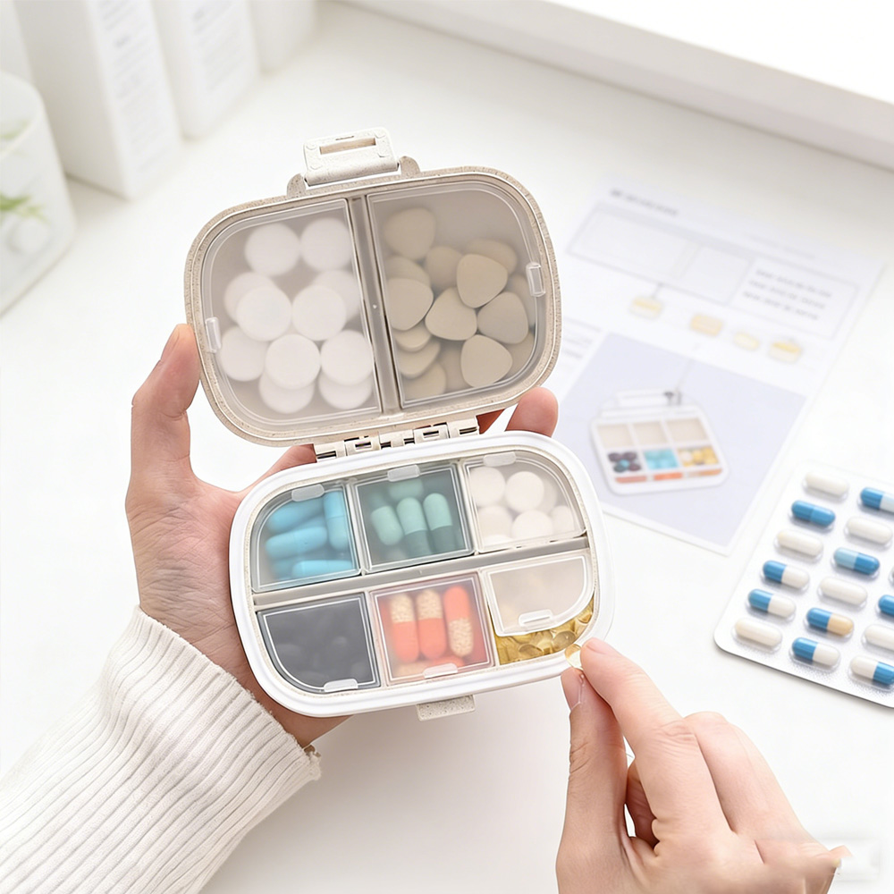 Desk Organizer - Contenitore Portatile per Medicinali, Organizzatore Settimanale