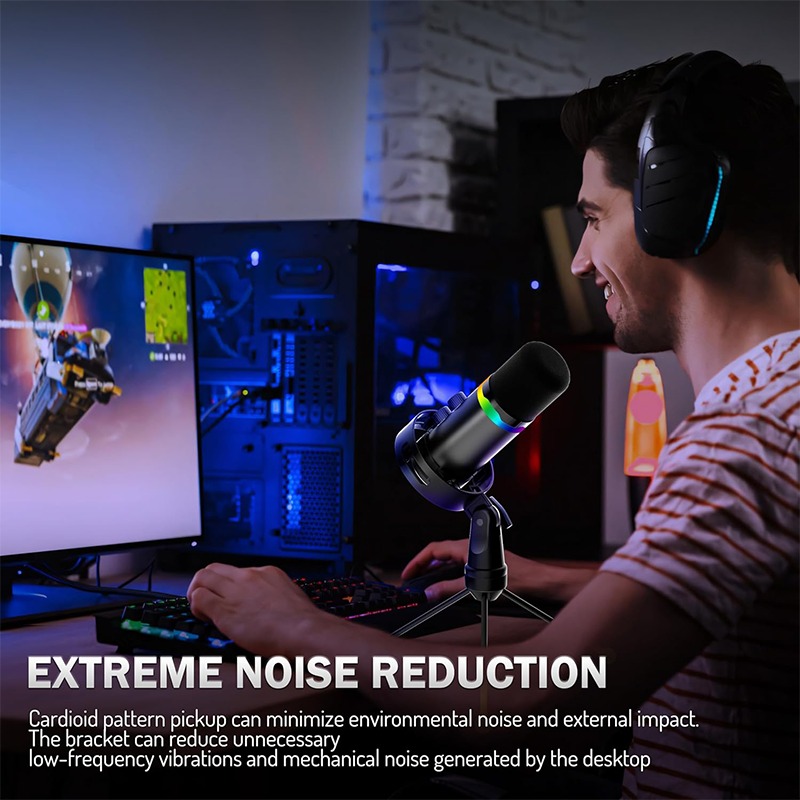 Monitor Stand - Microfono USB da Gaming con Braccio