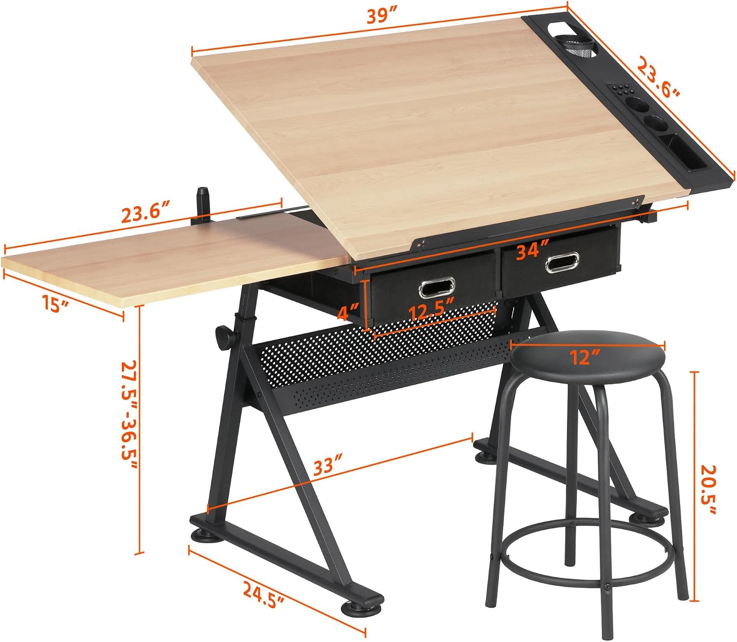 Tavolo da Disegno Regolabile c - Office Stool recensione e prezzo