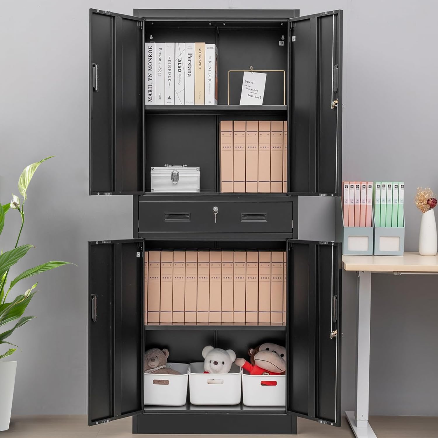 Armadio Alto in Metallo con Ca - File Cabinet recensione e prezzo