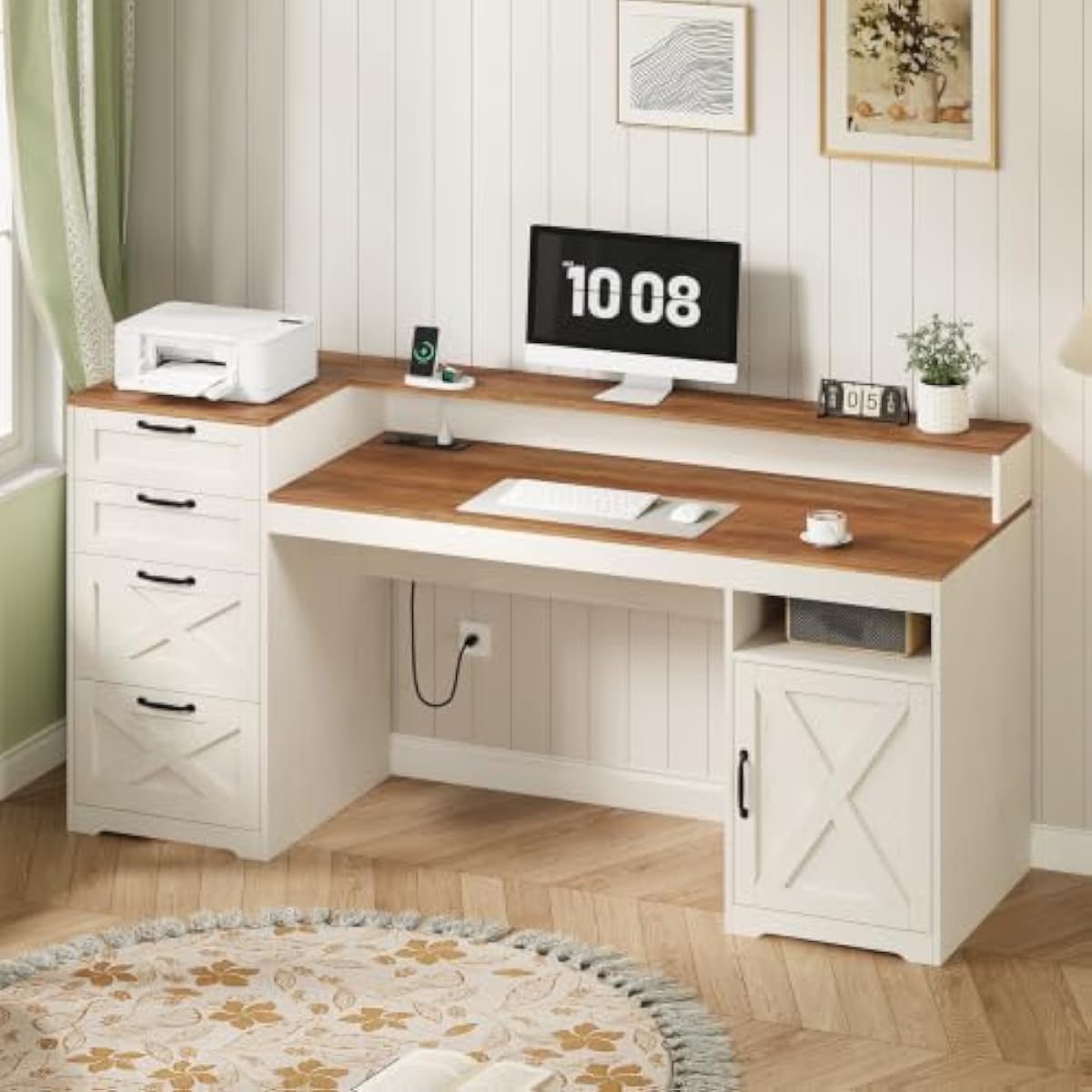 Scrivania in legno ingegnerizz - Printer Stand recensione e prezzo